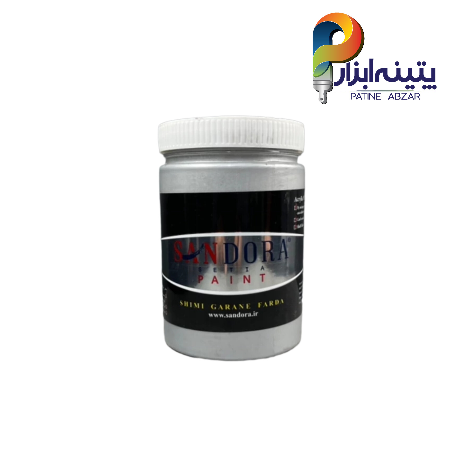 InShot_20260710_073154971 رنگ تزئینی آکرلیک نقره ای ساندورا یک کیلویی - Image 1